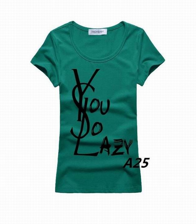 YSL short round collar T woman S-XL-207